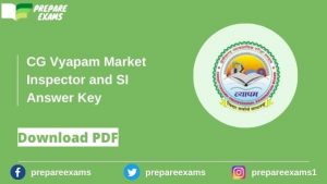 Cg Vyapam Market Inspector Si Answer Key Pdf Out Prepareexams