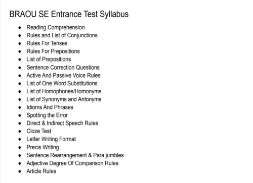 Download BRAOU B.Ed (SE) Syllabus 2024 PDF