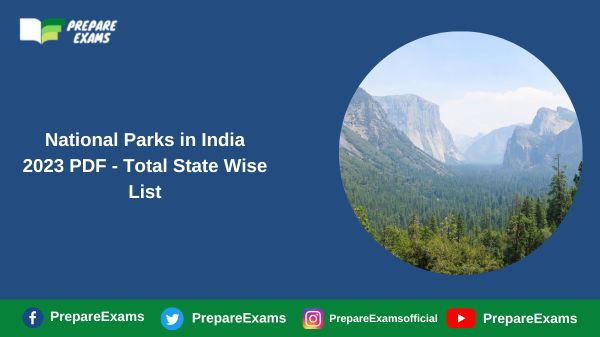 National Parks In India 2023 PDF Total State Wise List 