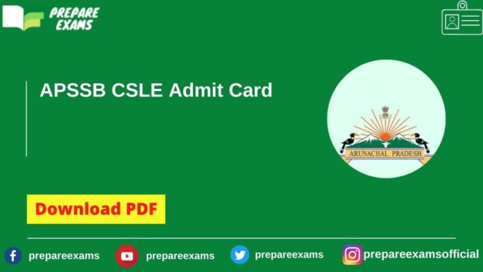 APSSB CSLE Admit Card