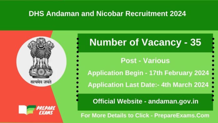 DHS Andaman and Nicobar Recruitment 2024