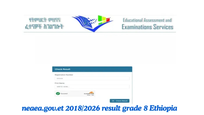 neaea.gov.et 2018/2026 result grade 8 Ethiopia