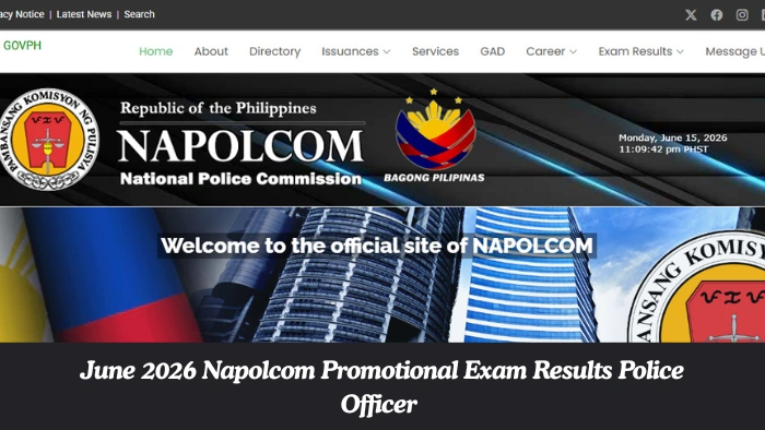 June 2026 Napolcom Promotional Exam Results Police Officer