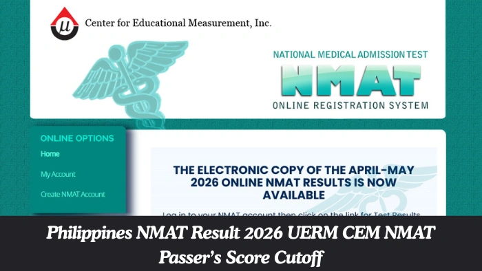 Philippines NMAT Result 2026 UERM CEM NMAT Passer’s Score Cutoff